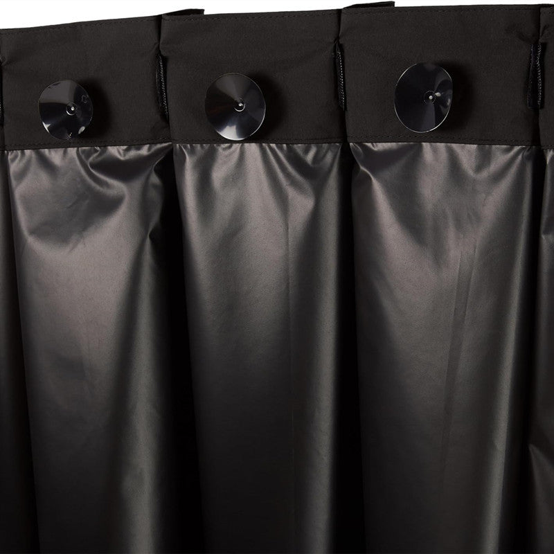 Suction cups along the top edge of the blackout blind
