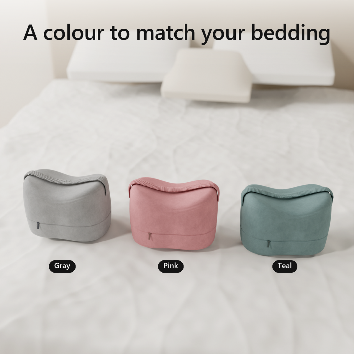 A colour to match your bedding: Gray, Pink and Teal